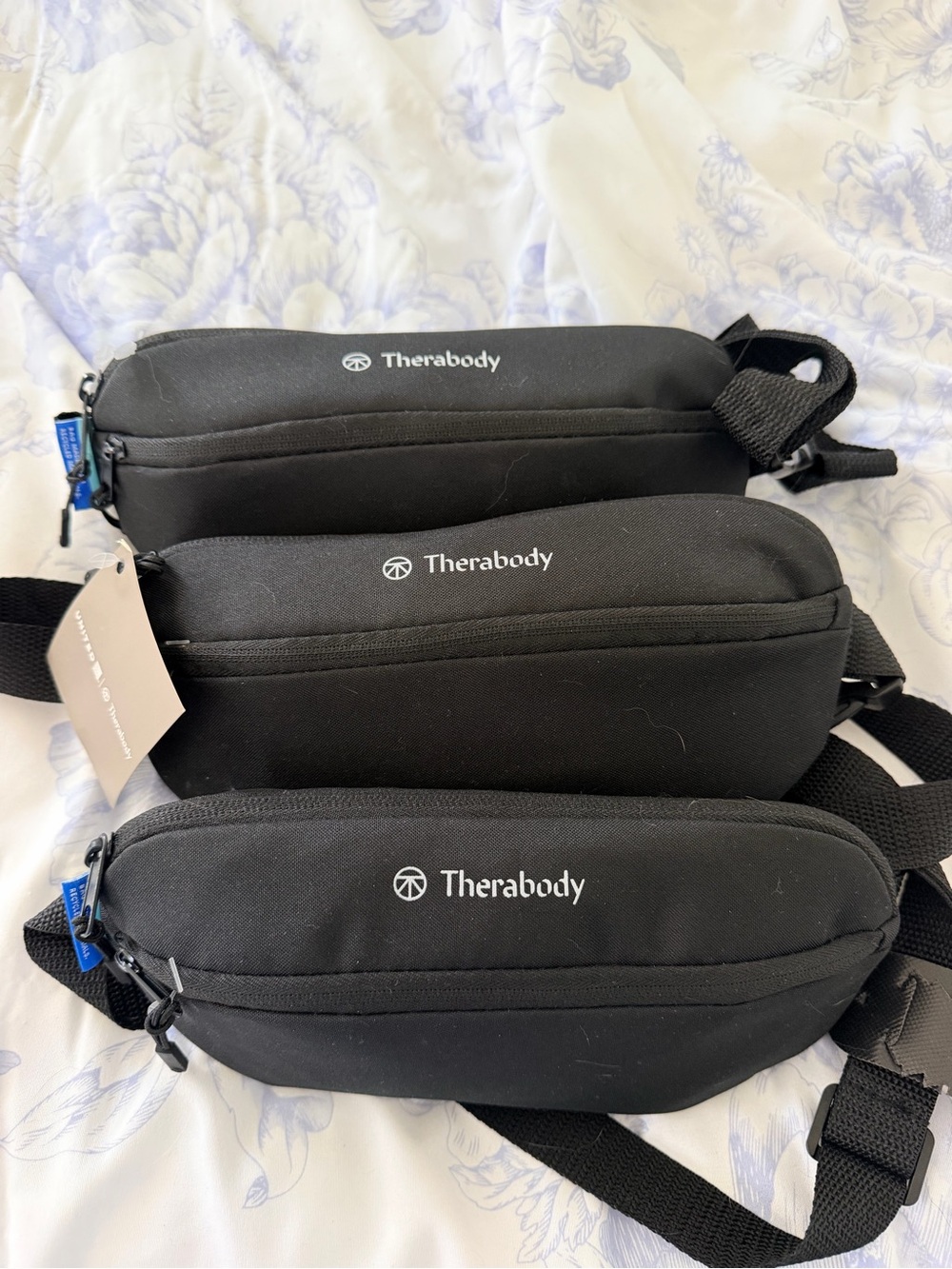 Therabody Black Waist Bag / Belt Bag Trio - United Airlines Amenity